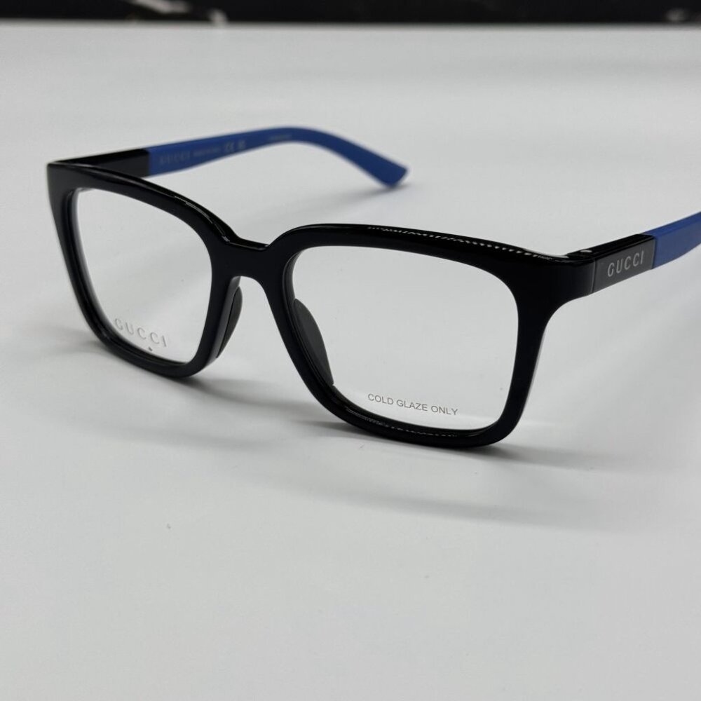 NEW GG1738O 004 GUCCI EYEGLASSES BLACK/BLUE MEN EYEWEAR GUCCI